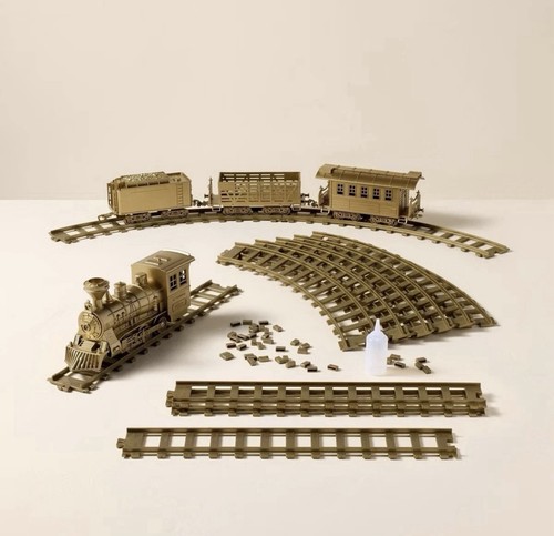 Brass train set hearth - brass,