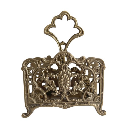 Antiqued brass napkin or - napkin,